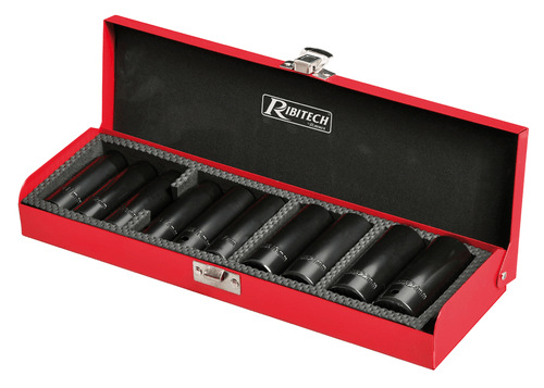 Equipement d'atelier - Outillages à main - Coffret de douilles 1/2" longues