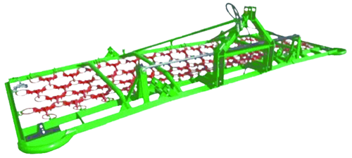 Entretien - Herse prairie, herse étrille - Herse émousseuse de prairie à chainons 6 m 1 vérin