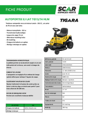 Herbes et entretien - Tondeuse autoportée diesel - Tondeuse autoportée RIDER TG 13/74 HLM