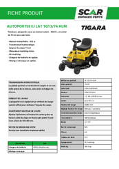 Herbes et entretien - Tondeuse autoportée diesel - Tondeuse autoportée RIDER TG 13/74 HLM