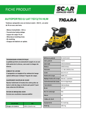 Herbes et entretien - Tondeuse autoportée diesel - Tondeuse autoportée RIDER TG 13/74 HLM