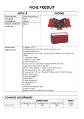 Equipement d'atelier - Outillages à main - Caisse à outils 85 pièces