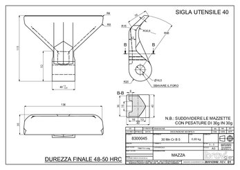 Pièces d'usure broyeur - Marteaux - Marteau broyeur Origine BREVIAGRI